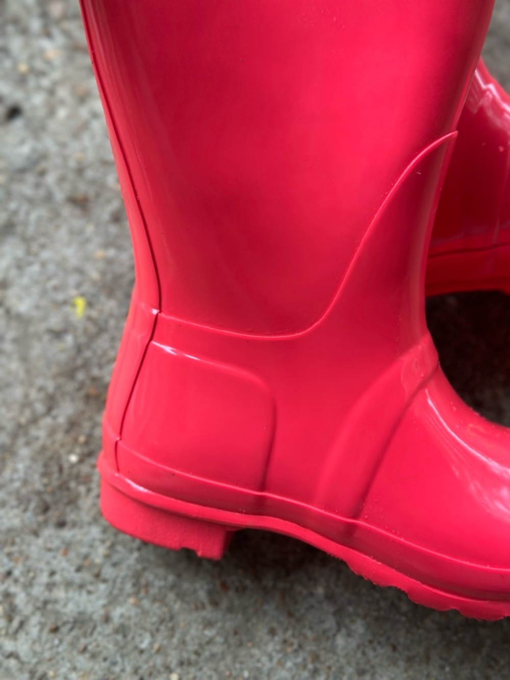 Hunter Original Tall Rain Boots Pink Red Gloss Waterproof Size 8 - Picture 8 of 12